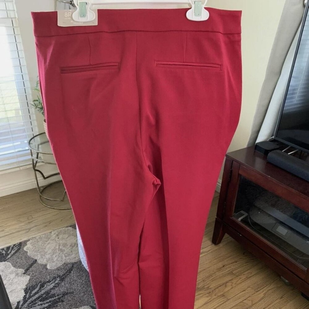 NWT Women's Chico's So Slimming Trouser in Red Sz 10P MSRP $110 - Picture 9 of 10